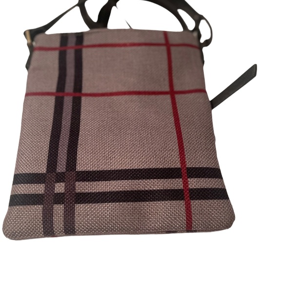 Plaid Print Womens Front Pockets Crossbody Multi-purpose Purse NWOT - Picture 4 of 5